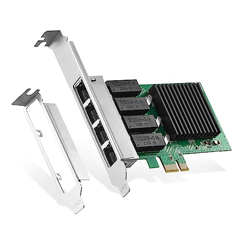 Binardat 4 Port Gigabit PCIe Network Adapter, Realtek RT8111H Controller 1000/100Mbps Binardat Ethernet LAN NIC Card for Windows/Linux/Mac - Image 1