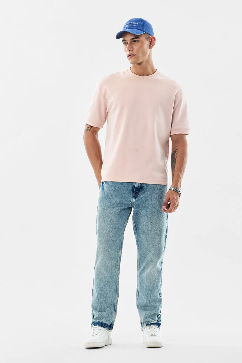 سنيتش Light Blue Solid Relaxed Casual Jeans