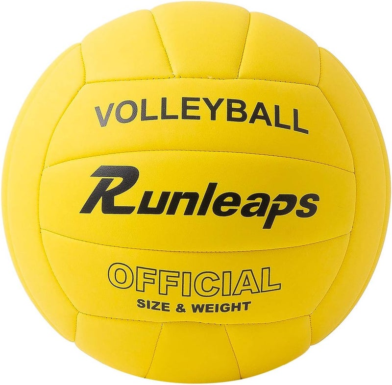 Runleaps Volleyball, Waterproof Indoor Outdoor Volleyball for Beach Game Gym Training (Official Size 5) - Image 1