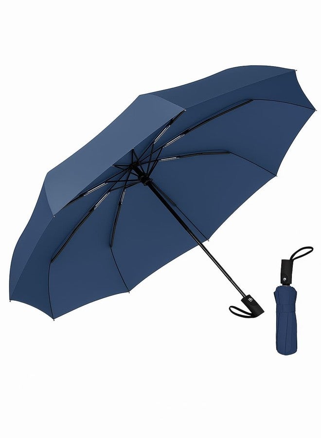 NPB Store Portable Auto Travel Umbrella - Windproof for Rain, Strong for Wind, Auto Open/Close Button, Perfect Car Umbrella for Men & Women (Blue) - Image 1