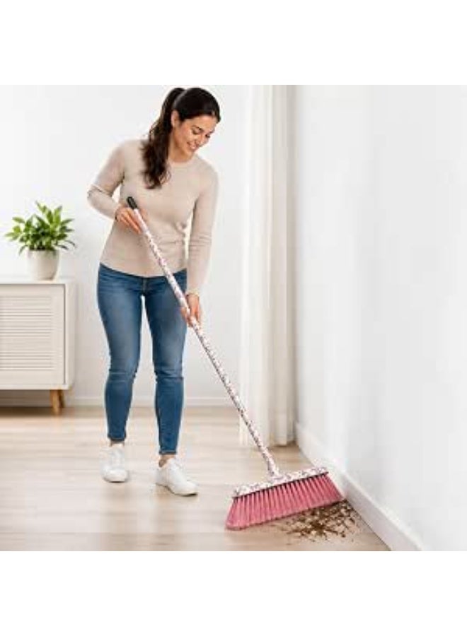120 cm Household Cleaning Broom With Long Handle Soft Durable Bristles Indoor Outdoor Floor Sweeping Brush Lightweight Cleaning Broom For Home Office Kitchen Garage Random Color Handle - Image 4