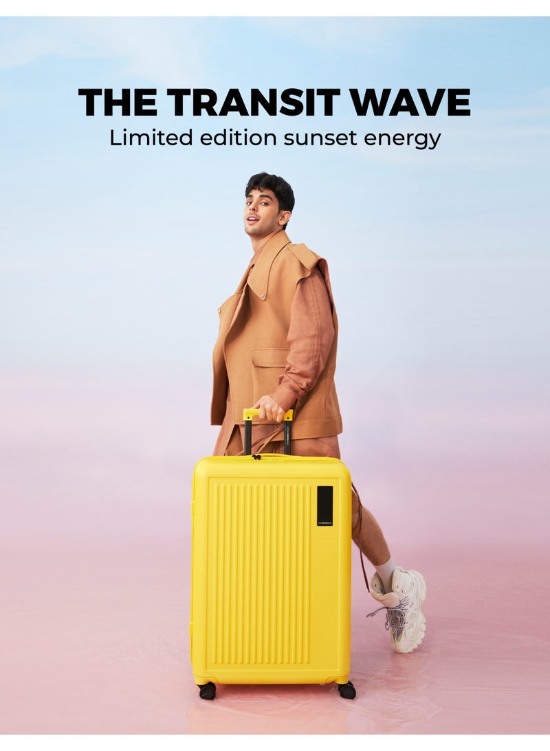 موكوبارا للتجارة ذ.م.م حقيبة ترانزيت ويف تشيك إن كبيرة - بولي كربونات | صيفي، أصفر - Image 2