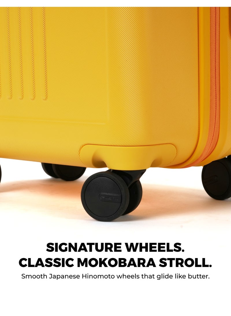 موكوبارا للتجارة ذ.م.م حقيبة ترانزيت ويف تشيك إن كبيرة - بولي كربونات | صيفي، أصفر - Image 4