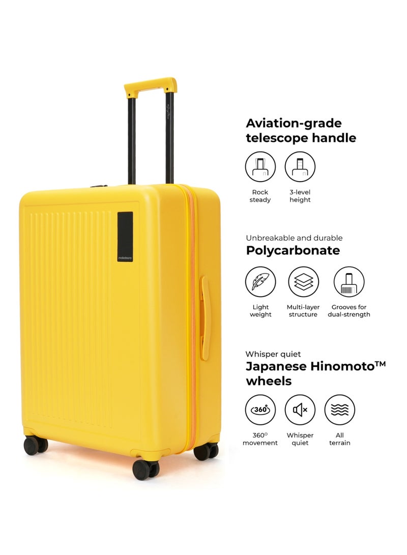 موكوبارا للتجارة ذ.م.م حقيبة ترانزيت ويف تشيك إن كبيرة - بولي كربونات | صيفي، أصفر - Image 3