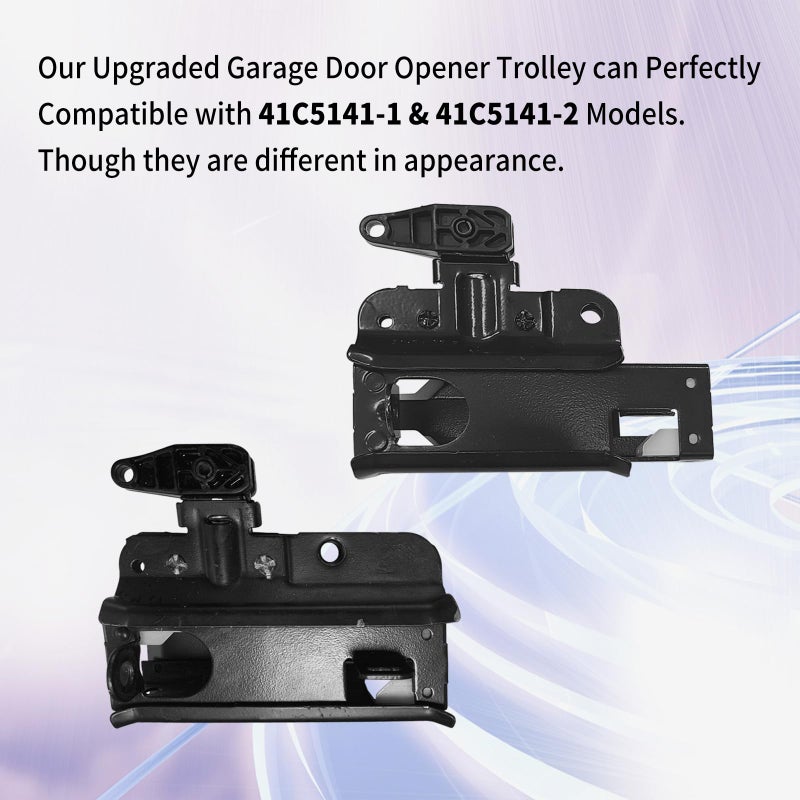 Vsttar 41C5141-1 & 41C5141-2 Garage Door Opener Trolley  Compatible With Liftmaster & Chamberlain Chain Drive Garage Door Opener Rail Assemblies - Image 2
