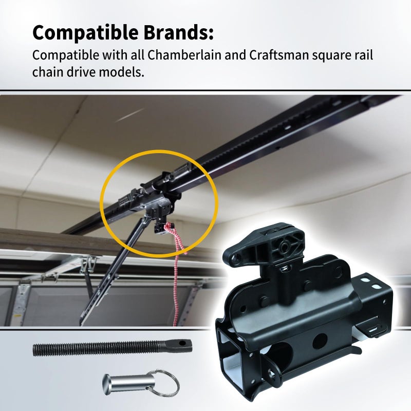 Vsttar 41C5141-1 & 41C5141-2 Garage Door Opener Trolley  Compatible With Liftmaster & Chamberlain Chain Drive Garage Door Opener Rail Assemblies - Image 4