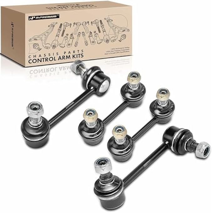 أ-بريميوم مجموعة من 4 قطع وصلات قضيب التوازن الأمامي والخلفي، وصلات قضيب التثبيت، متوافقة مع لكزس LS400 موديلات 1995 و1996 و1997 و1998 و1999 و2000 - Image 2