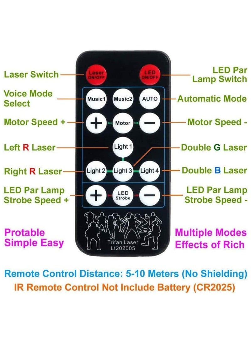 Generic - Party Lights, 9 Lens Laser Stage Light Scan Light, LED Light 9-Eye RGB DMX Scan Projector Colorful KTV Bar Laser Stage Light Disco Bar Coffee Stage Laser Light Home Decor - Image 1