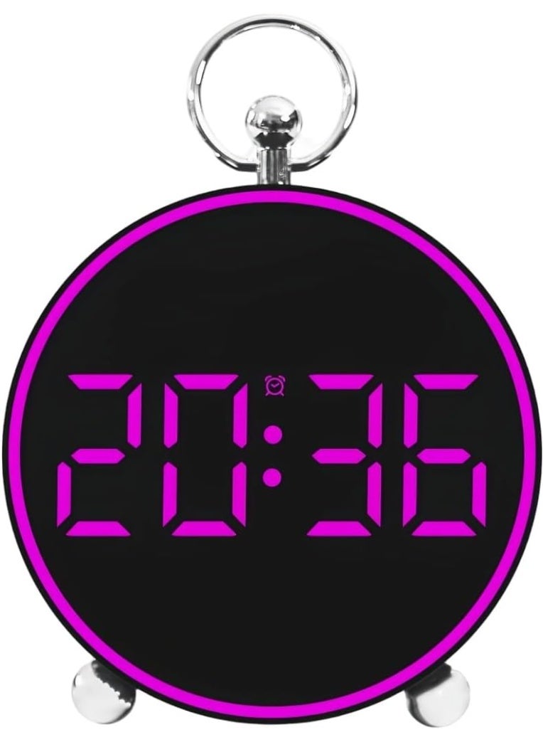 NAGAFA SHOP Modern round digital alarm clock with a bright LED display—perfect for bedrooms, offices, or kids’ rooms. - Image 4
