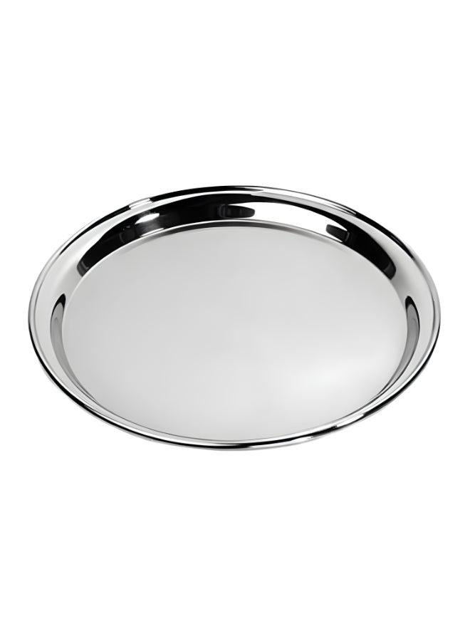 Royalford Round Serving Tray Silver 45cm - Image 1