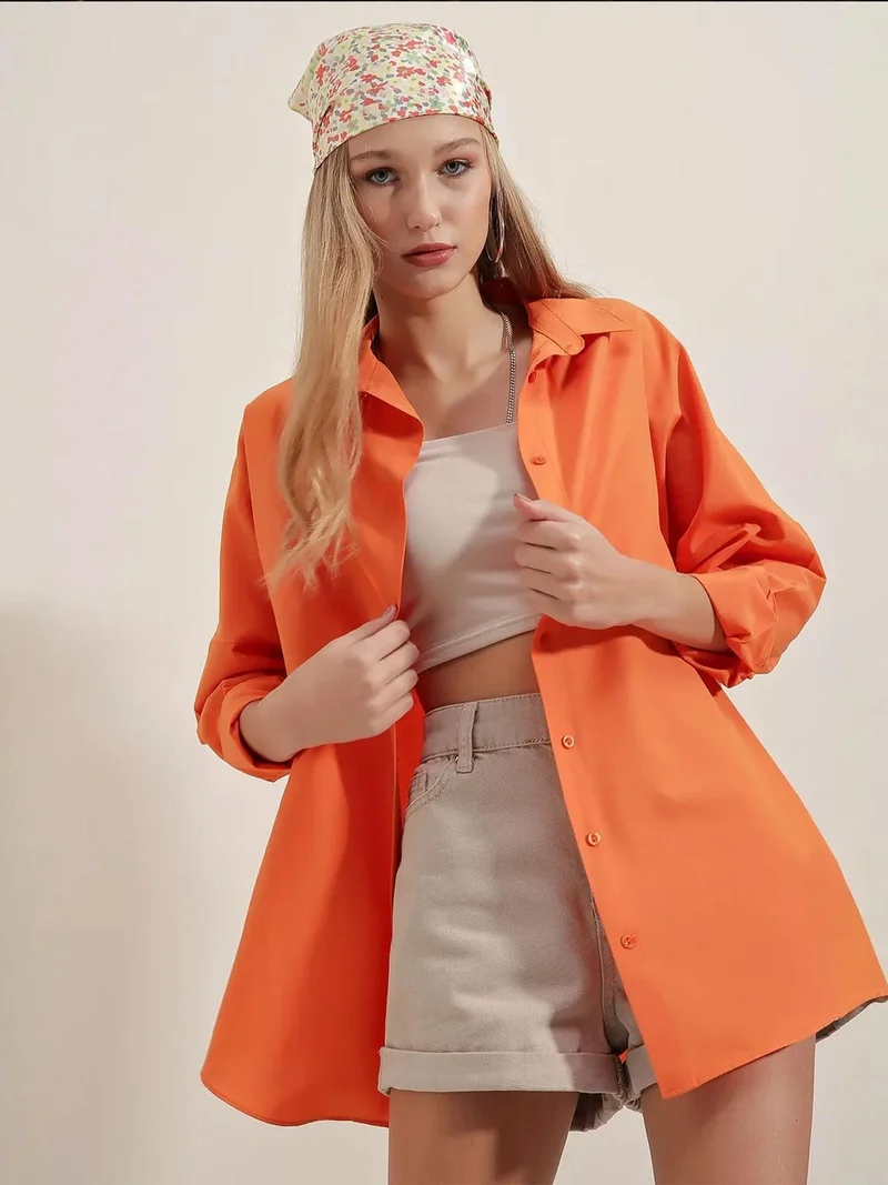 BIG DART BDART Oversized Long-Sleeve Poplin Shirt