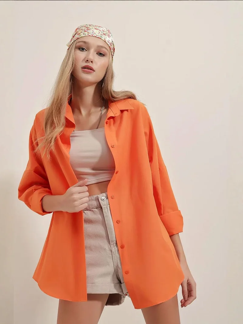 BIG DART BDART Oversized Long-Sleeve Poplin Shirt