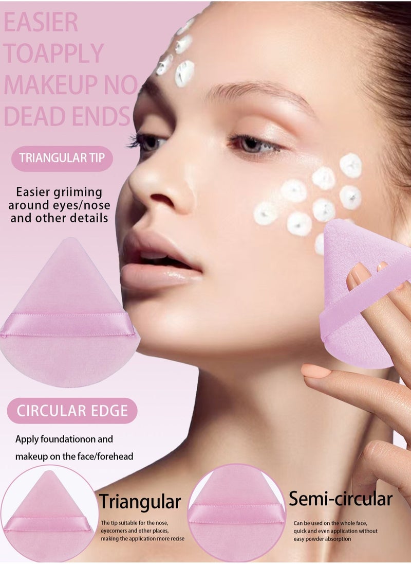 Generic 16-Piece Spa Headband and Wristband Clean Set, Includes Makeup Sponges and Face Triangle Powder Puff Skincare Beauty Blender for Washing Face,Women Gift Set(Pink) - Image 3