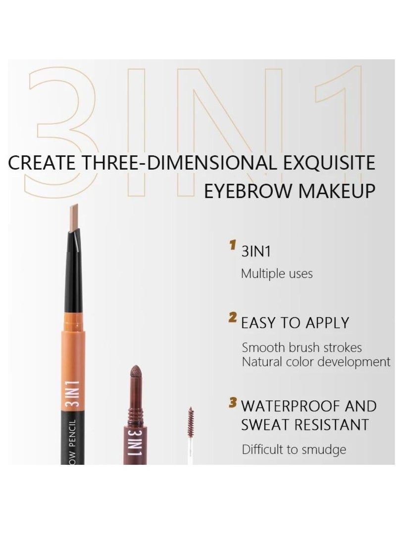 3 in 1 Eyebrow Pencil Eyebrow Cream Outline and Eyebrow Powder 3 in 1 Eyebrow Pencil Waterproof Eyebrow Pencil Makeup Kit for Beginners Easy to Apply Eyebrow Pen Medium Brown 04 - pzsku/Z176570DFB6AD831FC292Z/45/_/1706602773/22b7434b-a564-4c97-9adb-607ccf883e43