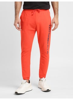 Men's Red Regular Joggers