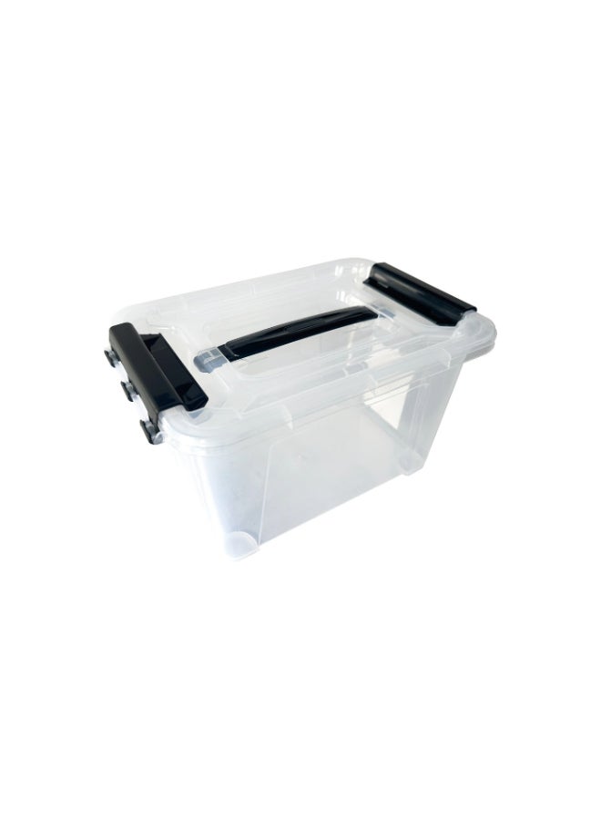 Marcolo Storage Box 14L Transparent Plastic Organizer with Lid Lightweight Multipurpose Container - Image 2