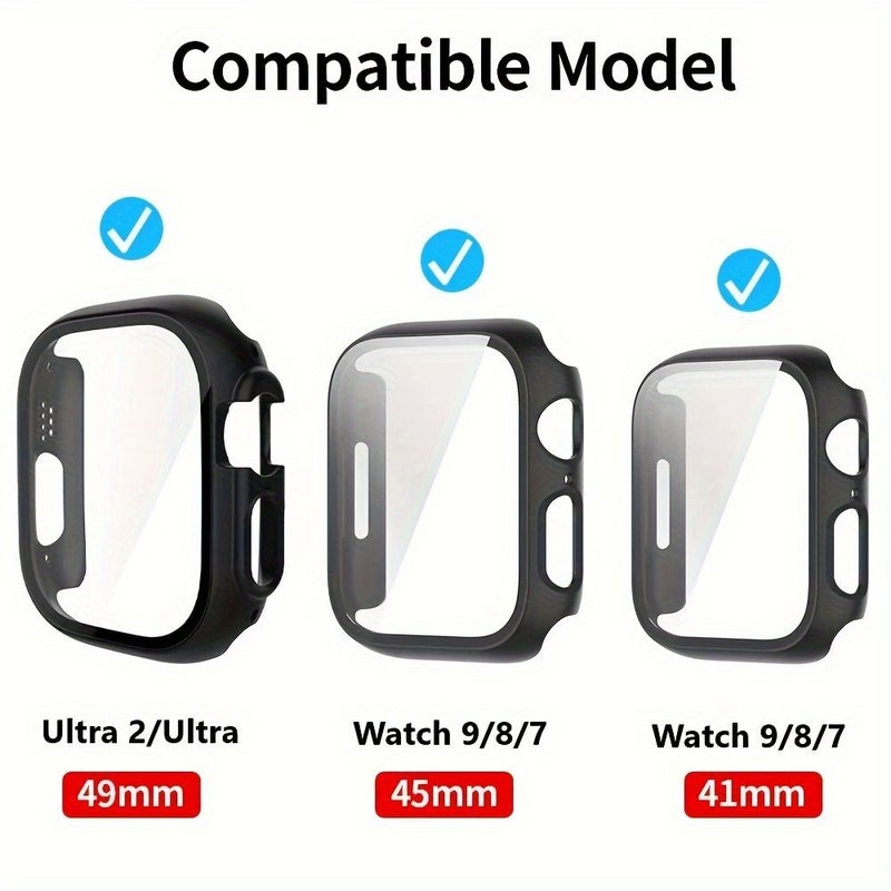 Deep Red Tempered Glass Apple Watch Case 42mm Screen Protector Series 123 - Image 3