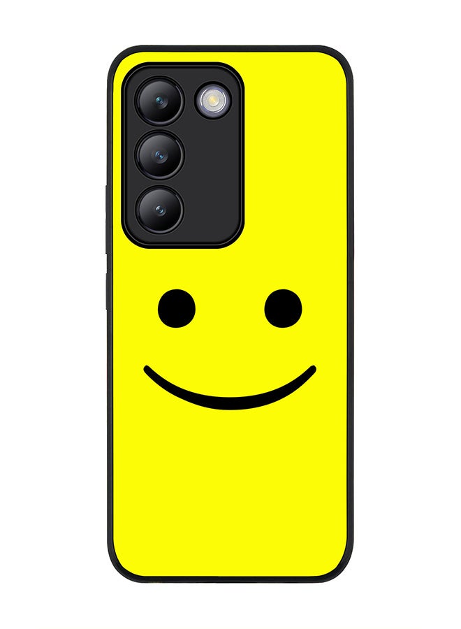 Stylizedd Rugged Black edge case for Vivo V30 Lite 5G, Slim fit Soft Case Flexible Rubber Edges Anti Drop TPU Gel Thin Cover -  Blimey Smiley - Image 1