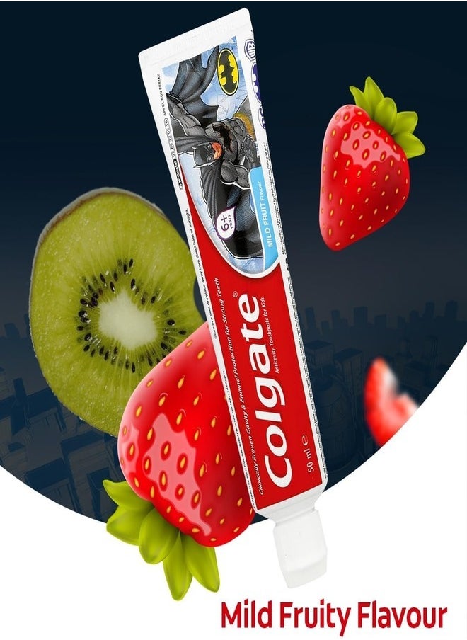 Colgate Colgate Boys Toothpaste with Batman Print - Fluoride, 50ml, 6 Years and Above  - Image 2