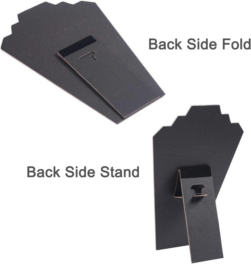 Coward 4Pcs/Set Black Necklace Earring Jewelry Set Display Stand, Foldable Black Velvet Necklace Bust Easel Chain Necklace Holder Organizer Rack for Home or Store Show - Image 3