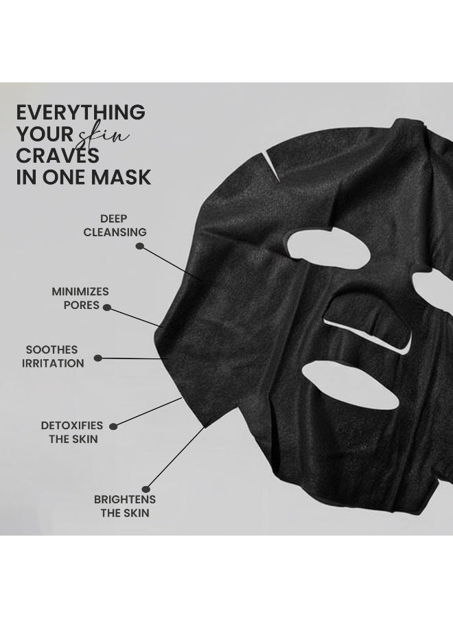 Rivaj UK Rivaj Facial Sheet Mask 3-in-1 Charcoal – Deep Cleansing & Oil Control – Suitable for Acne-Prone Skin – Unisex Skincare, UAE Pack - Image 4