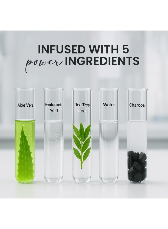 Rivaj UK Rivaj Facial Sheet Mask 3-in-1 Charcoal – Deep Cleansing & Oil Control – Suitable for Acne-Prone Skin – Unisex Skincare, UAE Pack - Image 2