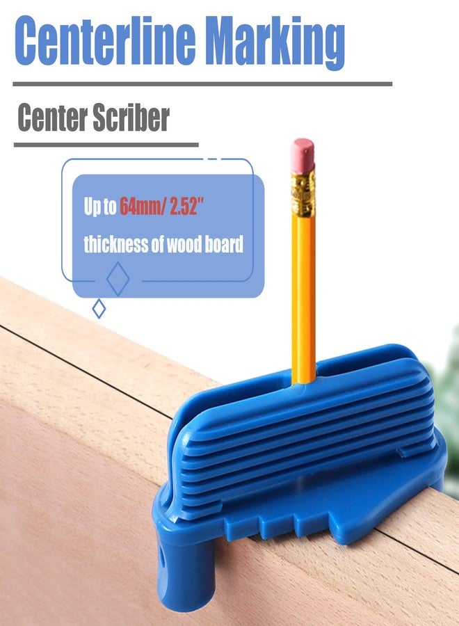 Mesee 2-Piece Center Scriber Set - Line Scribe Marking Tool for Woodworking - Offset Marking Center Finder Positioner - British System Carpentry Positioning Gauge - Fits Standard Wooden Pencils - Image 5
