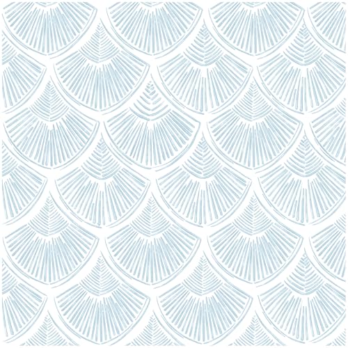 tiltil Modern Peel and Stick Wallpaper 17.3''×393'' Self Adhesive Wallpaper Blue and White Decorative Contact Paper Boho Removable Wall Paper for Bedroom Waterproof Wallpapers Bathroom Cabinets Decor Vinyl - Image 1