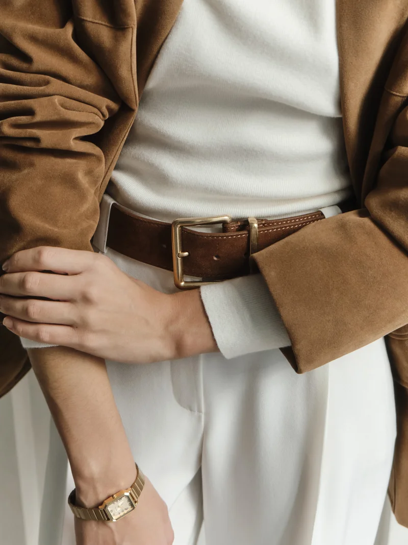 Lichi  Leather belt with metal loop for Women | Best Price UAE