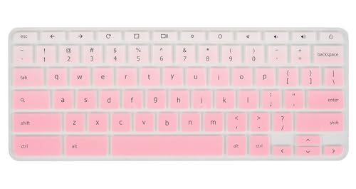 CaseBuy Keyboard Cover for Acer Chromebook Spin 11 311 C733 CP311 511 512/Chromebook 11 CB3-131 CB3-132 CB5-132T/Chromebook Spin CP713 CB5-312T/Acer Chromebook 14 15 inch -Gradual Pink - Image 1