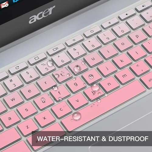 CaseBuy Keyboard Cover for Acer Chromebook Spin 11 311 C733 CP311 511 512/Chromebook 11 CB3-131 CB3-132 CB5-132T/Chromebook Spin CP713 CB5-312T/Acer Chromebook 14 15 inch -Gradual Pink - Image 5