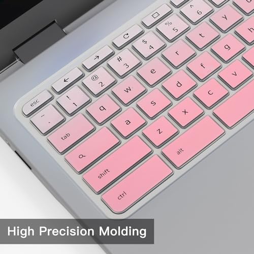 CaseBuy Keyboard Cover for Acer Chromebook Spin 11 311 C733 CP311 511 512/Chromebook 11 CB3-131 CB3-132 CB5-132T/Chromebook Spin CP713 CB5-312T/Acer Chromebook 14 15 inch -Gradual Pink - Image 4