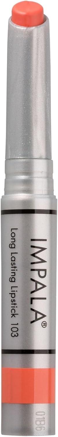 IMPALA Longlasting Lipstick Coral Pink Matte Color No 103 Permanent Lipstick Creamy Texture LongLasting Hydrating Lipstick with Full Coverage Moisturizes and Nourishes