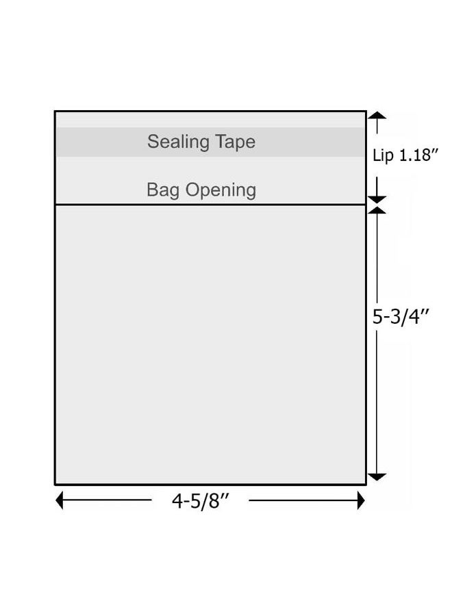 Delatanus 4-5/8'' X 5-3/4'' Resealable Cello Cellophane Bags - Fits A2 Card w/Envelope Photos Jewelry Candy Treats Cookie Bakery (100 Count) - Image 2