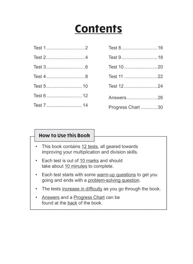 KS2 Maths 10-Minute Tests: Multiplication & Division - Year 4 - Image 3