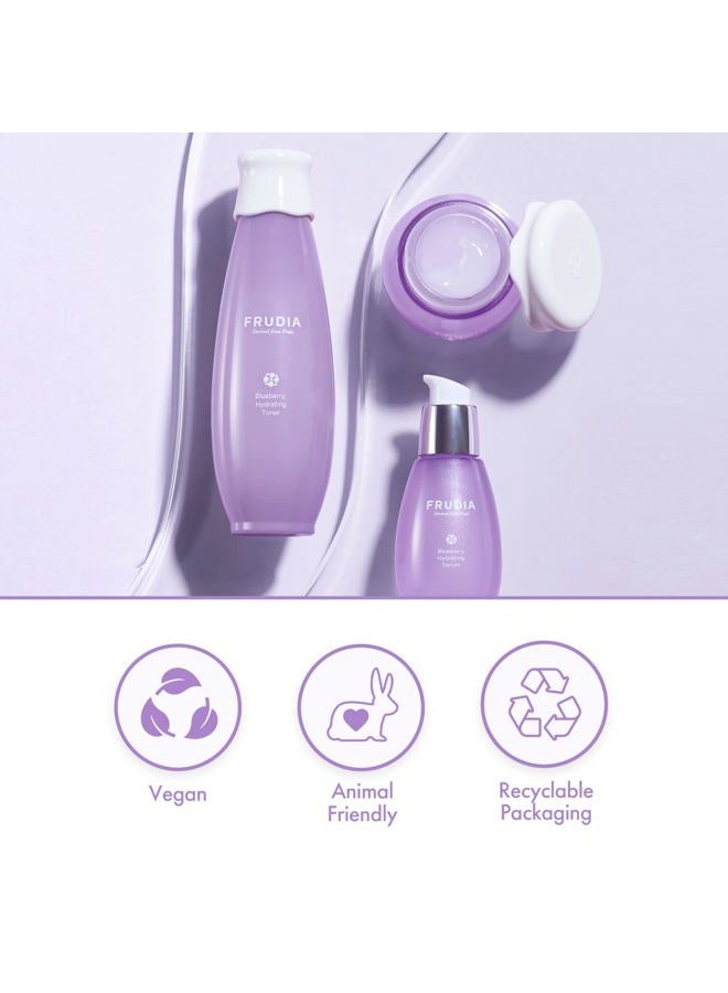 frudia كريم الوجه المرطب بالتوت الأزرق، مرطب وجه كوري نباتي مع 77% مستخلص توت أزرق، بانثينول وزيوت بذور الفاكهة للبشرة الجافة (0.35 أونصة سائلة) - Image 4