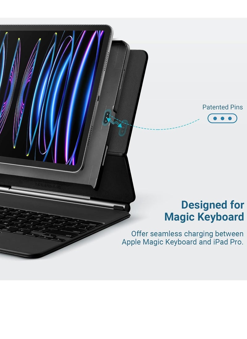 PITAKA - PITAKA iPad Pro 12.9 Case 5th Generation/6th Generation (2022/2021), Aramid Fiber 12.9 inch iPad Pro Case [MagEZ Case 2] Magic Keyboard Compatible Works with MagEZ Stand & Folio, Black/Blue - Image 1