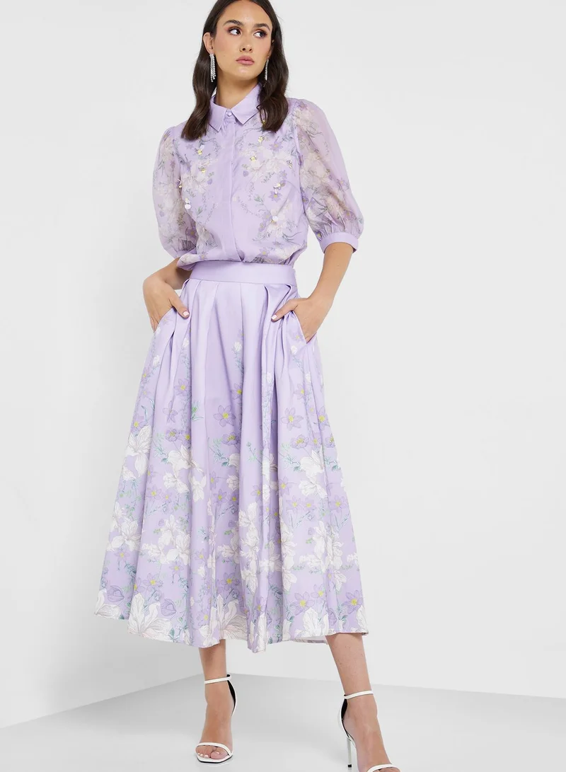 Femi9 Floral Print Skirt