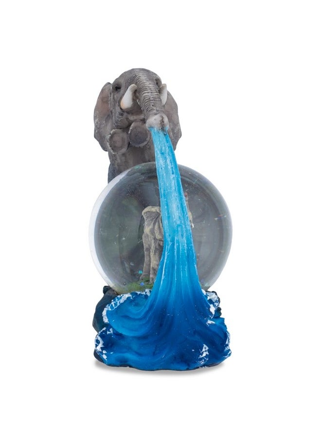 Elanze Designs Elanze Designs Elephant Bath time Fun Magical Whimsical Tabletop Dresser Nightstand Figurine Miniature 45MM Sturdy Polyresin Glitter Water Snow Globe Decoration  - Image 3
