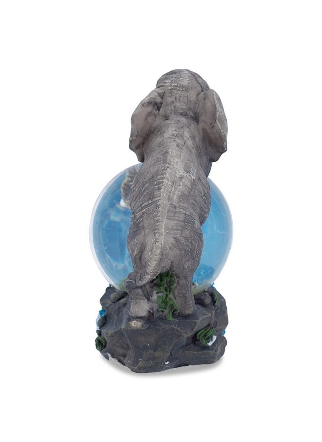 Elanze Designs Elanze Designs Elephant Bath time Fun Magical Whimsical Tabletop Dresser Nightstand Figurine Miniature 45MM Sturdy Polyresin Glitter Water Snow Globe Decoration  - Image 4