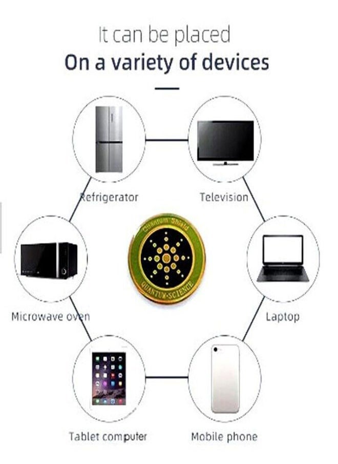 Y&D - Cell Phone 5G EMF Protection Stickers, 6Pcs Anti Radiation Shield Sticker, Neutralizers, 98% Effective Protector Smart Phones, Laptops, Tablets, TV, Monitors, All Devices (Golden) - Image 1