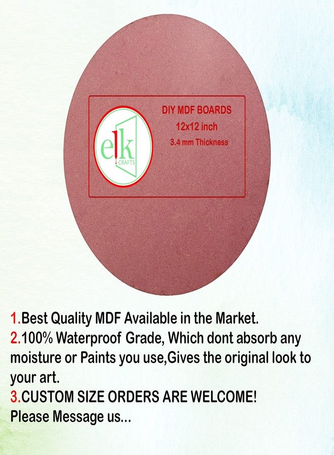 ELK MDF Art Board 3.4 mm 12 inch Round Craft Board for Resin Art, Mandala Art, Painting, Pyrography(Pack of 15) - Image 2