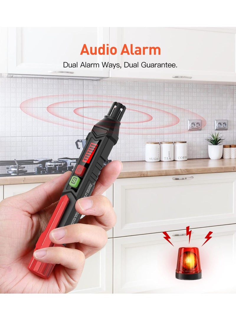 SYOSI Propane Gas Leak Detector for Home and RV, Portable Natural Sniffer Sound & LED Alarm High Accuracy Battery Powered, Pocket Pen Type Flammabler Detection Analyzer Meter Tool  - Image 4
