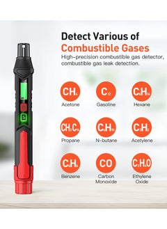 SYOSI Propane Gas Leak Detector for Home and RV, Portable Natural Sniffer Sound & LED Alarm High Accuracy Battery Powered, Pocket Pen Type Flammabler Detection Analyzer Meter Tool  - Image 2