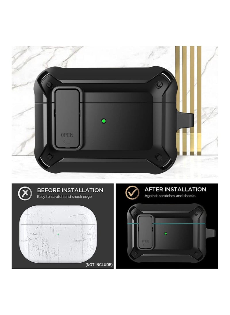 BGM - Upgraded [Secure Lock] Armor Airpod Pro Case, Fibuntun Shockproof AirPods Pro Cover Cool iPod Pro Case Designed for Apple Air Pod Wireless Pro Cases for Men Women - Image 1