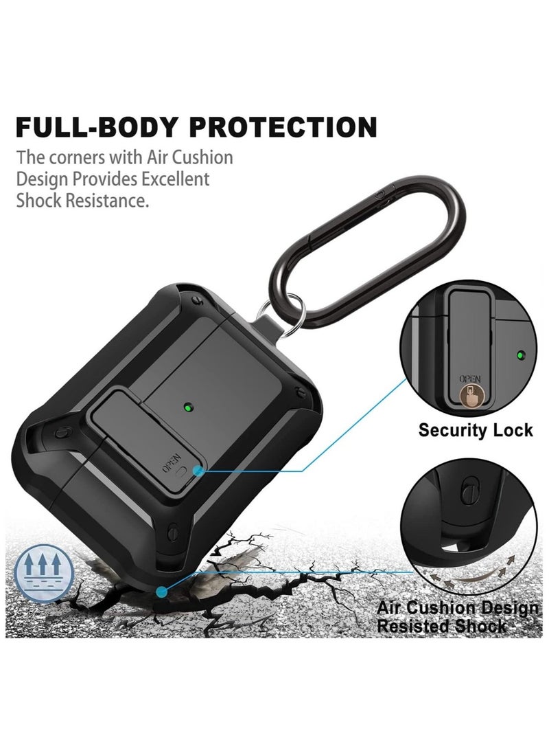 BGM - Upgraded [Secure Lock] Armor Airpod Pro Case, Fibuntun Shockproof AirPods Pro Cover Cool iPod Pro Case Designed for Apple Air Pod Wireless Pro Cases for Men Women - Image 1