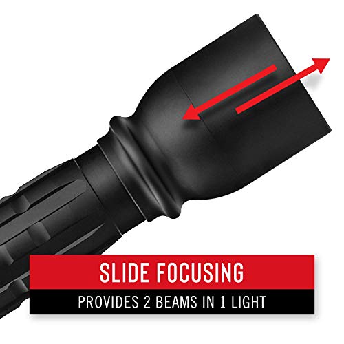 Coast XP18R 3650 Lumen USB-C Rechargeable-Dual Power LED Flashlight with Pure Beam Slide Focus and Top Grade Aluminum Build,Black, 30323 - Image 2
