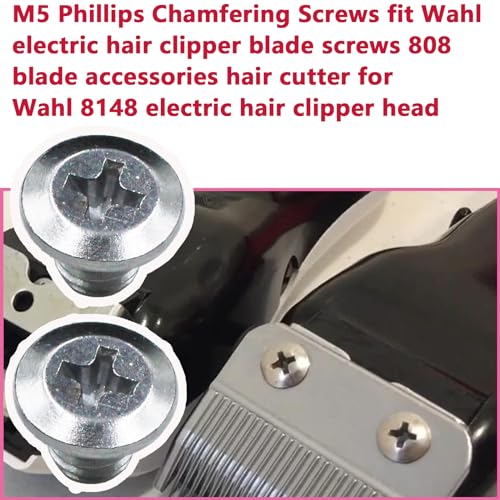 Rsoise M5 Phillips Chamfering Screws fit Wahl Electric Hair Clipper Blade Screws 808 Blade Accessories Hair Cutter for Wahl 8148 Electric Hair Clipper Head（2Pcs） (2 Pcs) - Image 2