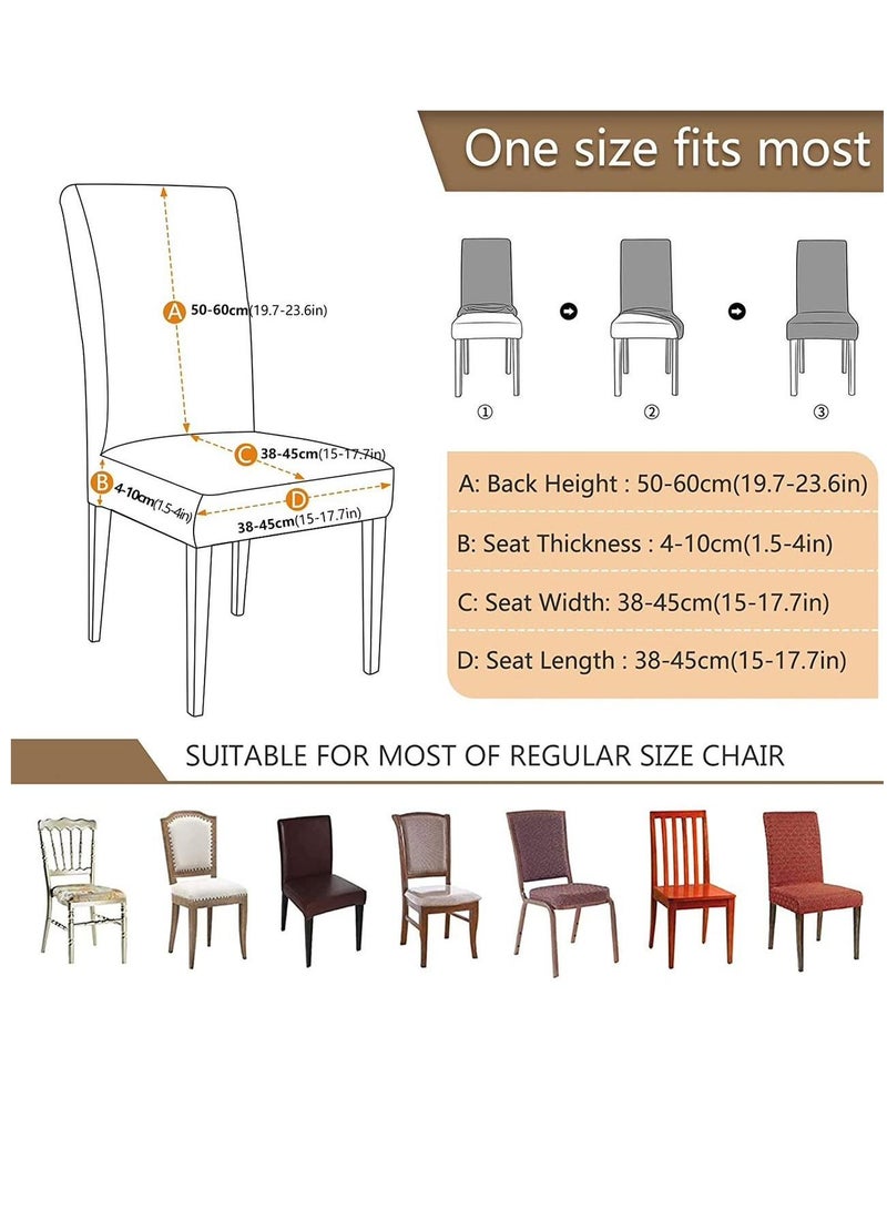 HAPPY MOOD 6pc Stretchable Dining Chair Cover - Image 2