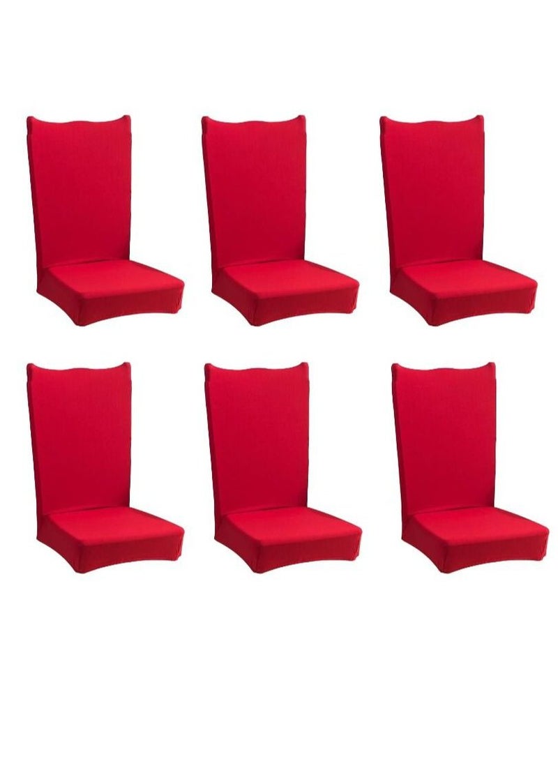 HAPPY MOOD 6pc Stretchable Dining Chair Cover - Image 1